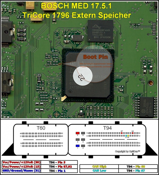 Bosch MED 17.5.1 (Seat) pinout diagram 1